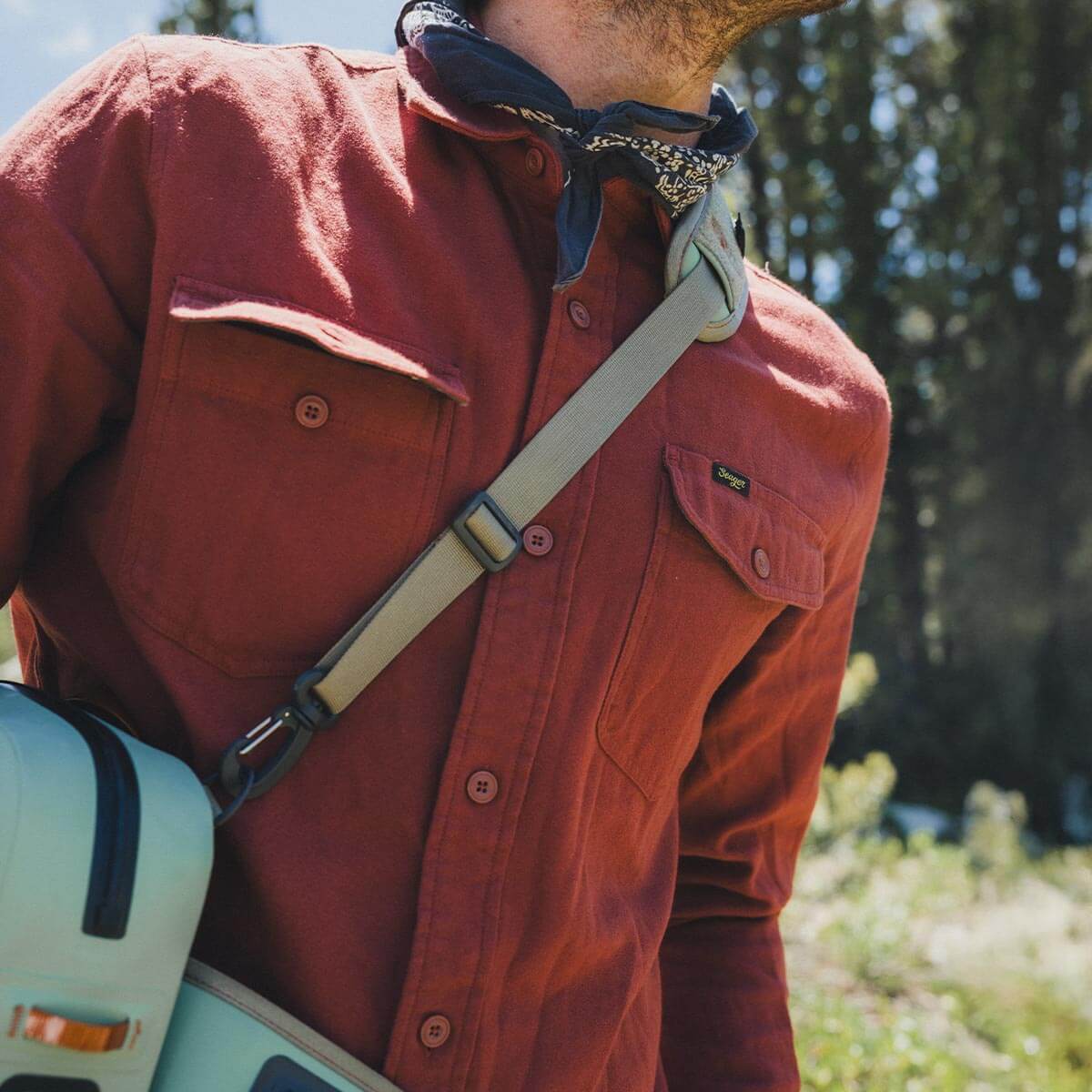 Calico Flannel Red Rock Solid - Image 6