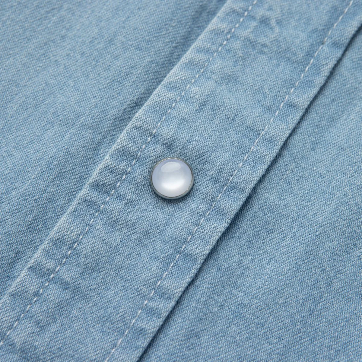 Reagan Pearl Snap Light Wash Indigo - Image 7